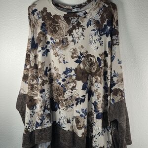 Elegant Floral Women's Tunic Top